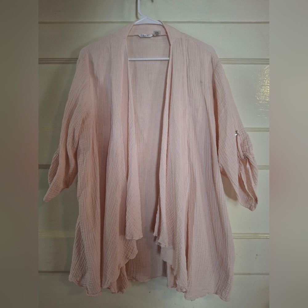 Kaktus Blush Pink Open-Front Blouse (Can376)
